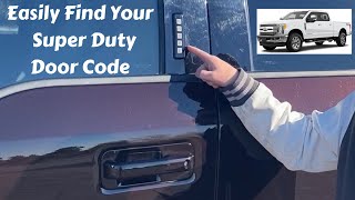 How To Find Keypad Door Code Ford F250  F550 DIY Tutorial Retrieve Keyless Entry F350 F450 [upl. by Eisus]