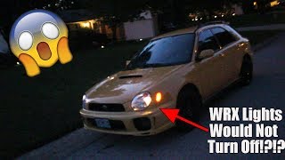 Lights Wont Turn Off on WRX Wiring Issue Solved [upl. by Tatum693]