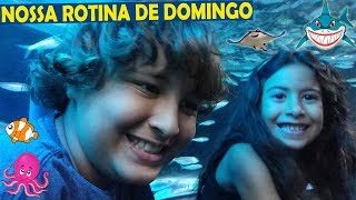 NOSSA ROTINA DE DOMINGO ★ Diversão no aquário gigante ★ [upl. by Caton139]