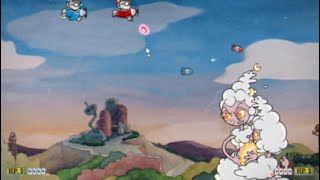 Fighting moon lady Cuphead with gf [upl. by Enirehtak]