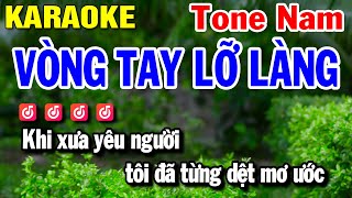 Vòng Tay Lỡ Làng Karaoke Nhạc Sống Tone Nam BeatHay Huỳnh Lê [upl. by Marielle750]