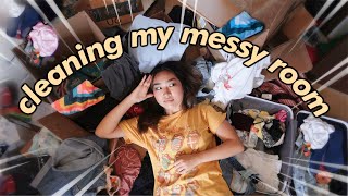 cleaning my FILTHY room for the first time in 6 months  JENerationDIY [upl. by Market]