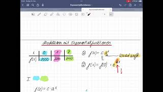 Modellieren mit Exponentialfunktionen  allgemeine Schreibweise und mit eFunktion [upl. by Aitsirt]