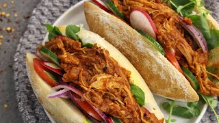 How To Make Pan con Pollo El Salvador most popular dish [upl. by Ronen]