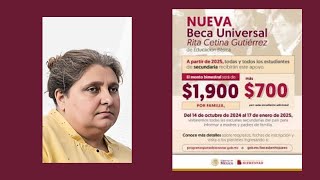 Cómo inscribirse en la Nueva Beca Universal Rita Cetina Gutiérrez Nivel Basico 2024  2025 [upl. by Daphie]