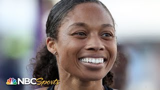 Allyson Felix dominates at 150m for Inspiration Games victory  NBC Sports [upl. by Asaret]