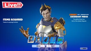 🔴 ASCENDANT MIDAS FORTNITE ITEM SHOP LIVE Today Fortnite Chapter 5 [upl. by Gierc]