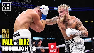 JAKE PAUL VS NATE DIAZ Fight Highlights [upl. by Nap]