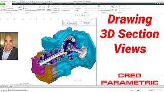 Creo Parametric  Drawing 3D Section Views and Zones [upl. by Aicilav]