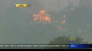 Witch Creek Fire  October 2007 Larry Himmel in front of his destroyed home in 4S Ranch San Diego [upl. by Anaeda710]