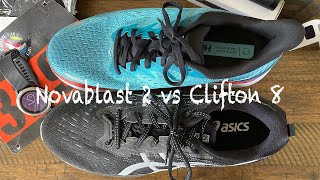 Hoka Clifton 8 vs Asics Novablast 2  Which Shoe Is Right For You [upl. by Chrotoem]