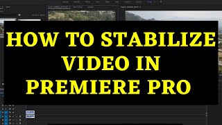 How to Stabilize Video in Premiere Pro  Premiere Pro Tutorial [upl. by Akcirret]