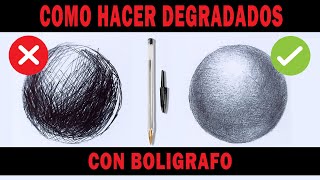 ✅Como hacer DEGRADADOS CON BOLIGRAFO para DIBUJO REALISTA  Esteban Arts [upl. by Sackville]