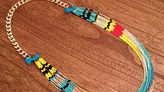 How To Make a Native American Necklace  DIY Style Tutorial  Guidecentral [upl. by Gereld729]