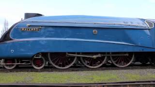 Mallard leaves the National Railway Museum [upl. by Edac]