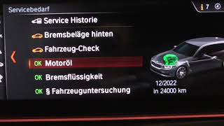 BMW G Serie Service zurücksetzen 5er [upl. by Arza]