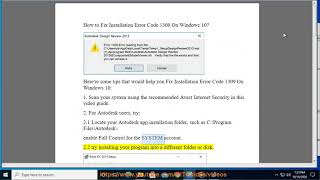 Fix Installation Error Code 1309 On Windows 10 [upl. by Epolulot]