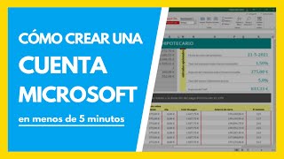 Cómo crear una cuenta Microsoft en PC en menos de 5 minutos 😎 Tutorial Principiantes ✅ [upl. by Vareck265]