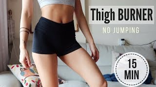 15 min BURN THIGH FAT WORKOUT NO JUMPING TO SLIM INNER THIGHS amp LEGS [upl. by Arvell802]