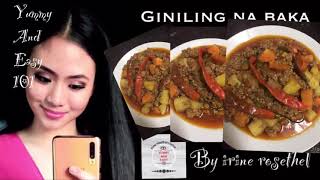 How to cook GINILING NA BAKA Yummy and easy 101 By Irine rosethel [upl. by Emerson749]