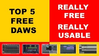 Top 5 best FREE DAW software for music production [upl. by Aihsinat]