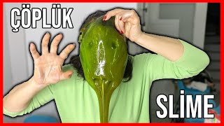 ÇÖPLÜK SLİME ÇÖPE ATILACAK SLIME İLE KORKUNÇ MASKE DobişkoTV [upl. by Enyledam]