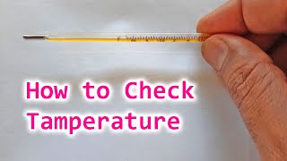 How to check body temperature fever with mercury thermometer [upl. by Kcid]