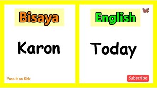 Common Bisaya Words with English Translation [upl. by Rayle210]