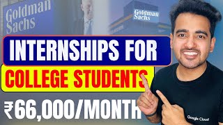 Goldman Sachs Internship 2024 For College Students  Summer Internship  Highest Stipend Paid Intern [upl. by Ruiz]