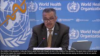 LIVE Media briefing on COVID19 Ukraine and other global health issues [upl. by Ahsikan]