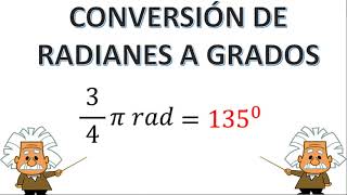 PASAR DE RADIANES A GRADOS EJERCICIOS RESUELTOS [upl. by Stephie]