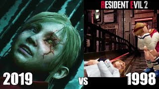 Annette Saves Sherry From Becoming A Zombie  RE2 Remake VS Original RE2 Comparison [upl. by Ahsropal]