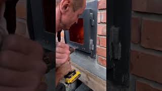 drilling holes for the blower in the boiler [upl. by Stranger]