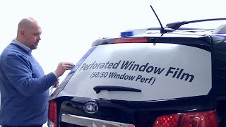 Perforated Window Decal Graphics Installation Guide 5050 DOT Approved Window Perf [upl. by Pinzler580]