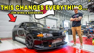 MY NEW R32 SKYLINE GTR  RARE JDM BODY KIT INSTALL [upl. by Ahcsropal]