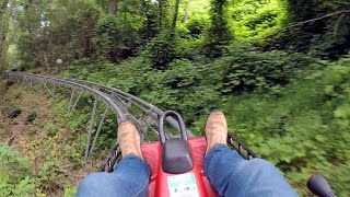 Gatlinburg Mountain Coaster onride HD POV 60fps Moonshine Mountain Coaster [upl. by Rudolf]