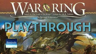 War Of The Ring Board Game  Full Playthrough 2023 [upl. by Brig869]