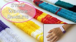 Straw Weaving wool Bracelets  Ana  DIY Crafts [upl. by Nimrac]