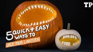 5 creative and easy ways to jack your Jack O Lantern  Halloween DIY [upl. by Noryb949]