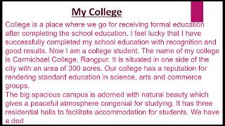 MY COLLEGE  Paragraph on my college  the english school [upl. by Wall]