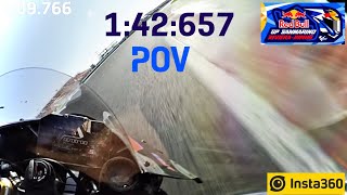 Misano  142657  POV Helmet Cam  Aprilia RSV4 Factory [upl. by Dorinda]