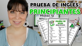 PRUEBA DE INGLÉS PARA PRINCIPIANTES  ENGLISH PLACEMENT TEST FOR BEGINNERS [upl. by Elletsirhc]