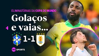 GERSON E VALVERDE MARCAM GOLAÇOS BRASIL FICA NO EMPATE EM CASA E SAI VAIADO  BRASIL 1X1 URUGUAI [upl. by Jeramie777]