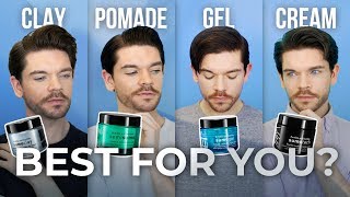 Clay Pomade Gel or Cream  Mens Hair Product Guide [upl. by Edda]