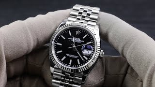 Rolex Datejust 36 126234 Black Dial Jubilee Unboxing amp Presentation [upl. by Haff]