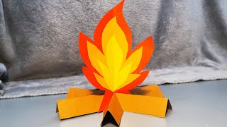 DIY Paper Campfire 🔥 How to Make a Bonfire at Home [upl. by Elac]