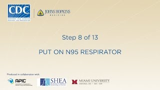 Put on N95 Respirator Step 813 [upl. by Idden]