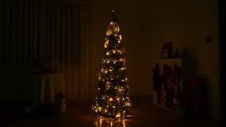 How to install a POPUP christmas tree with lights with lights [upl. by Aer278]