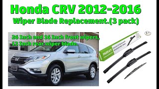 How to replace wiper blades on a Honda CRV20122016 [upl. by Kinelski420]