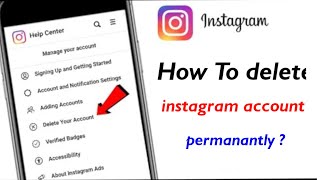 How to delete Instagram account [upl. by Adidnac]